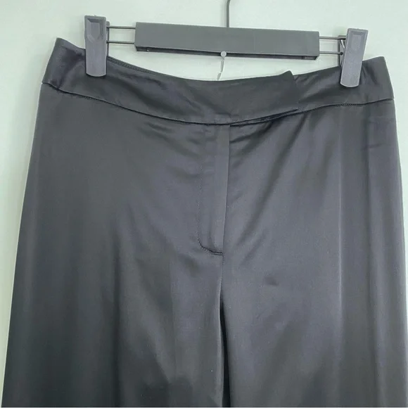 90s Y2K black satin straight leg pants S - Picture 2 of 11